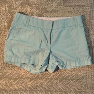 J crew chino shorts teal blue size 4 like new